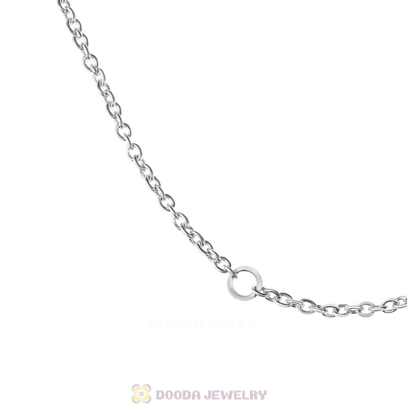 Platinum Plating Basic Necklace with Lobster Clasp