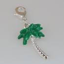 Wholesale Silver Plated Alloy Green Dragonfly Cocount Charms