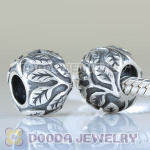925 Sterling Silver Branch Leaves Beads
