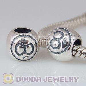 Sterling Silver Snooker 8 Ball Charm