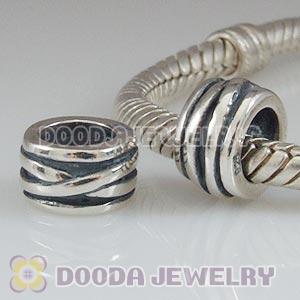 925 Sterling Silver Circuitous Line Beads