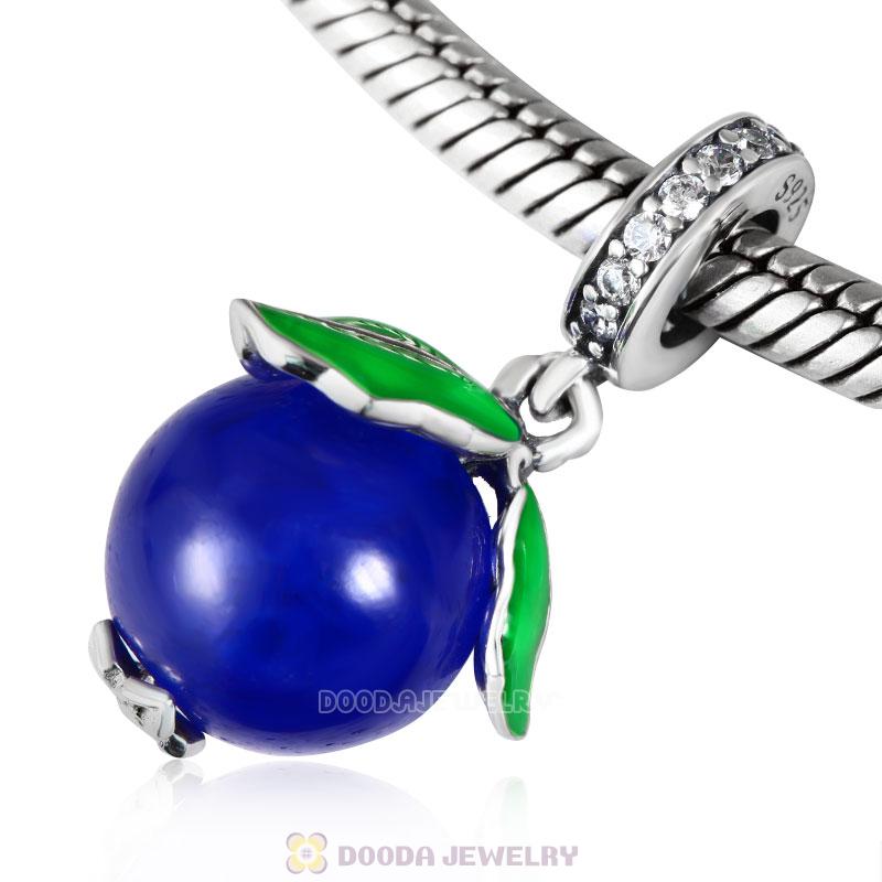 Blueberry Dangle Charms with Blue Agate