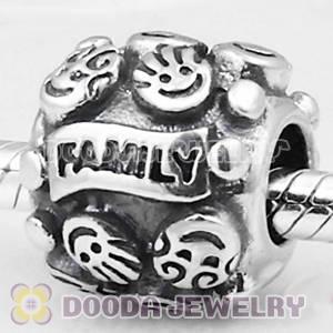 Antique 925 Sterling Silver European LOVE and FAMILY Charm Beads