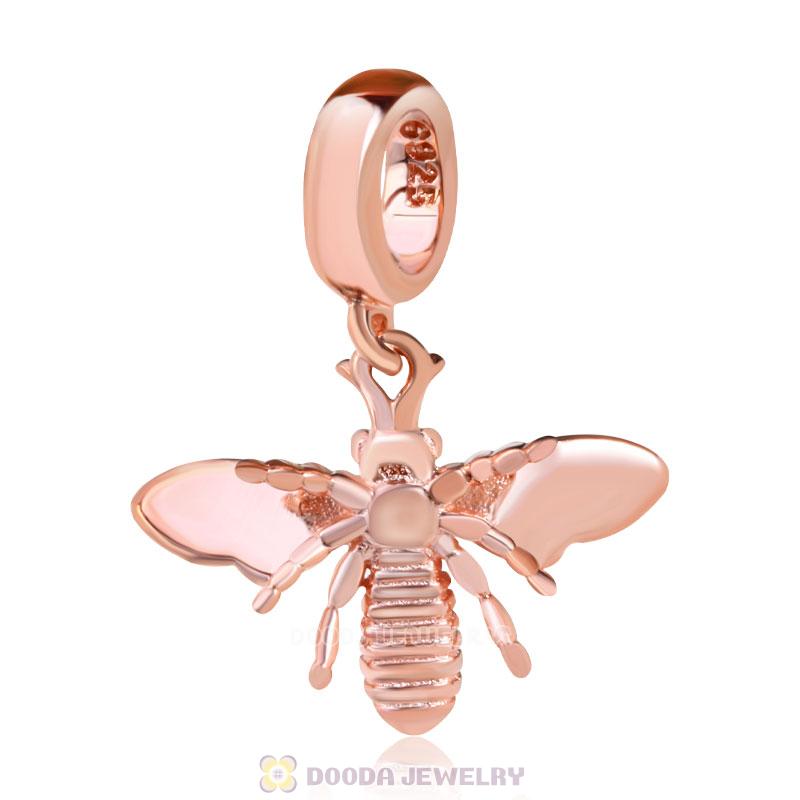 Rose Gold Fly Bee Moth Insect Charms with Crystal