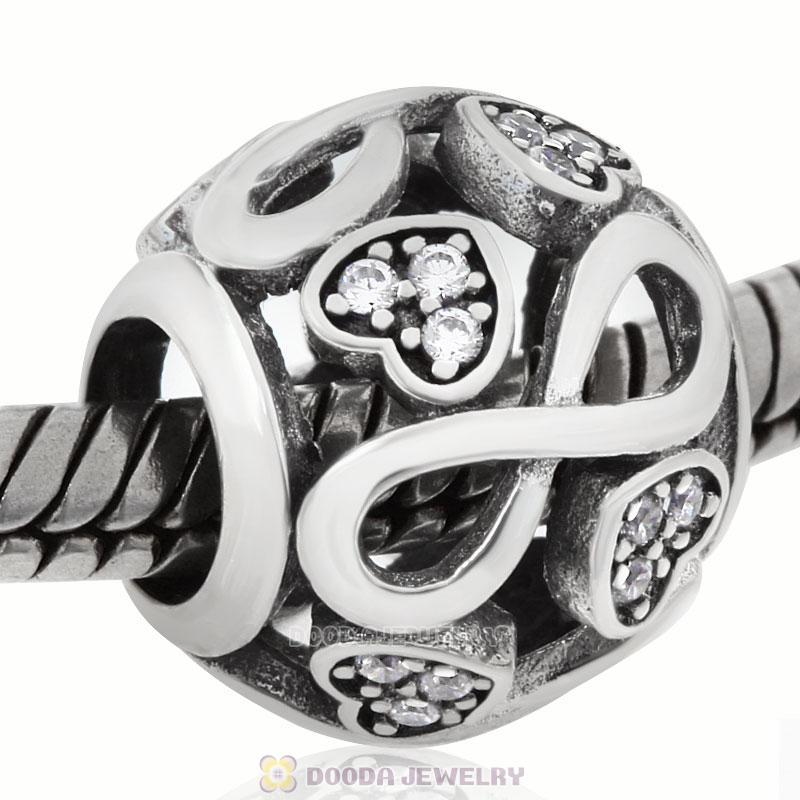 Infinite Love Charm with White Zircon