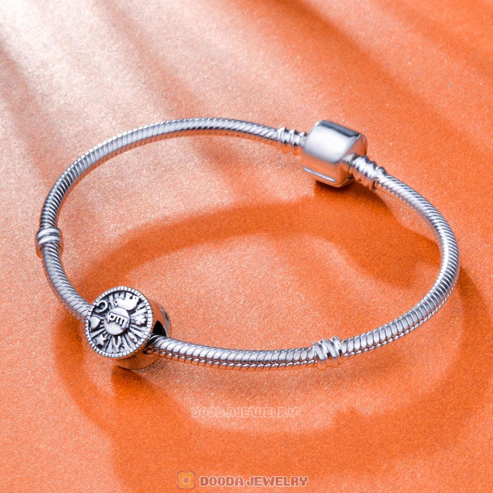 Luck Symbol Charms Beads 925 Sterling Silver 
