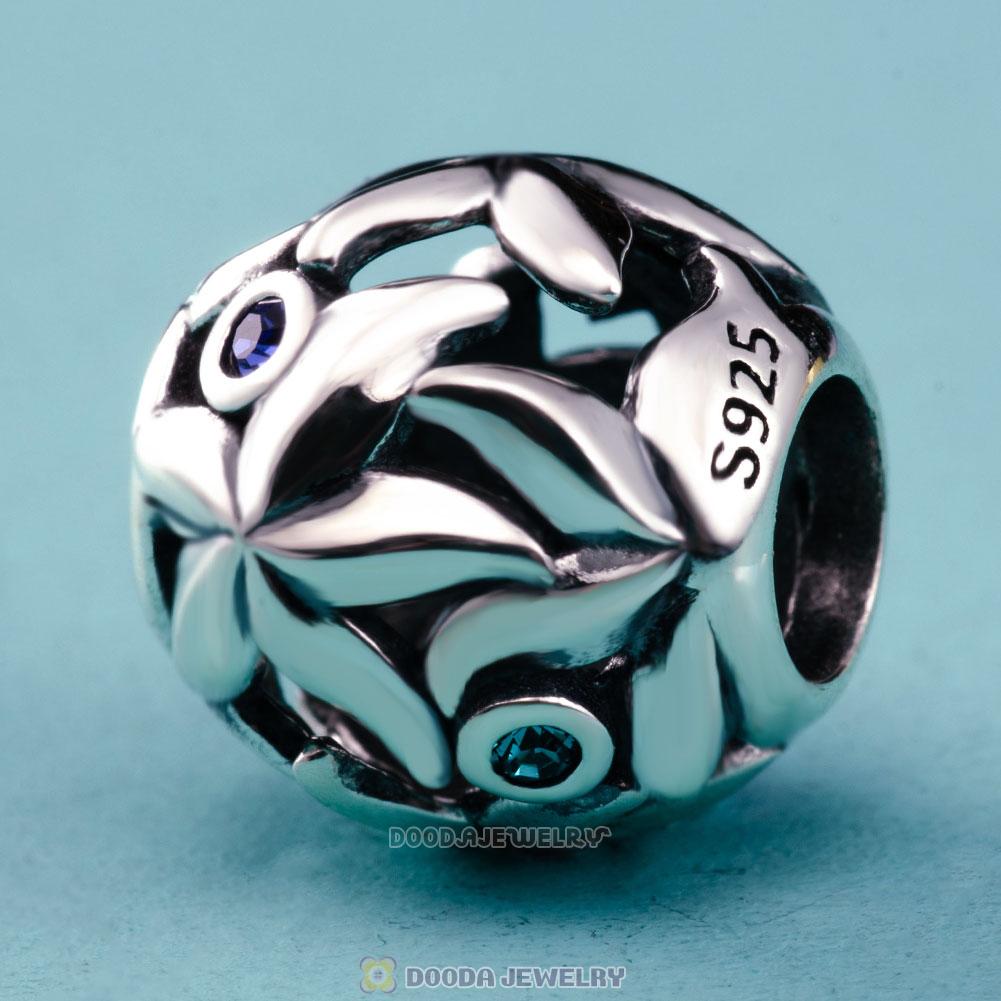 Seaweed Starfish Charm 925 Sterling Silver with CZ