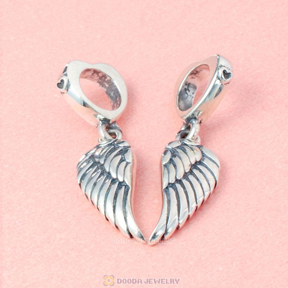1 Pair Angel Wings Dangle Charms for Bracelet