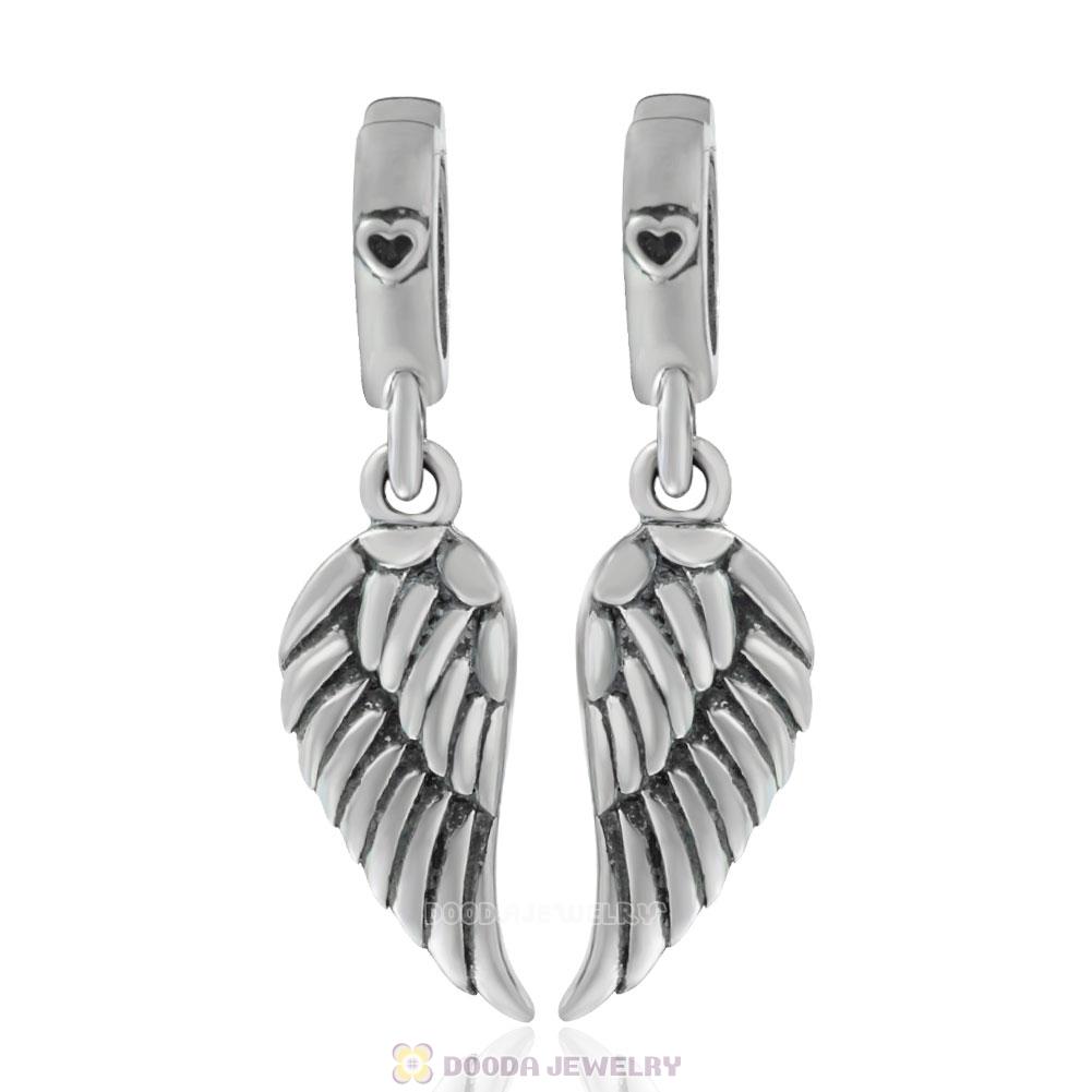 1 Pair Angel Wings Dangle Charms for Bracelet