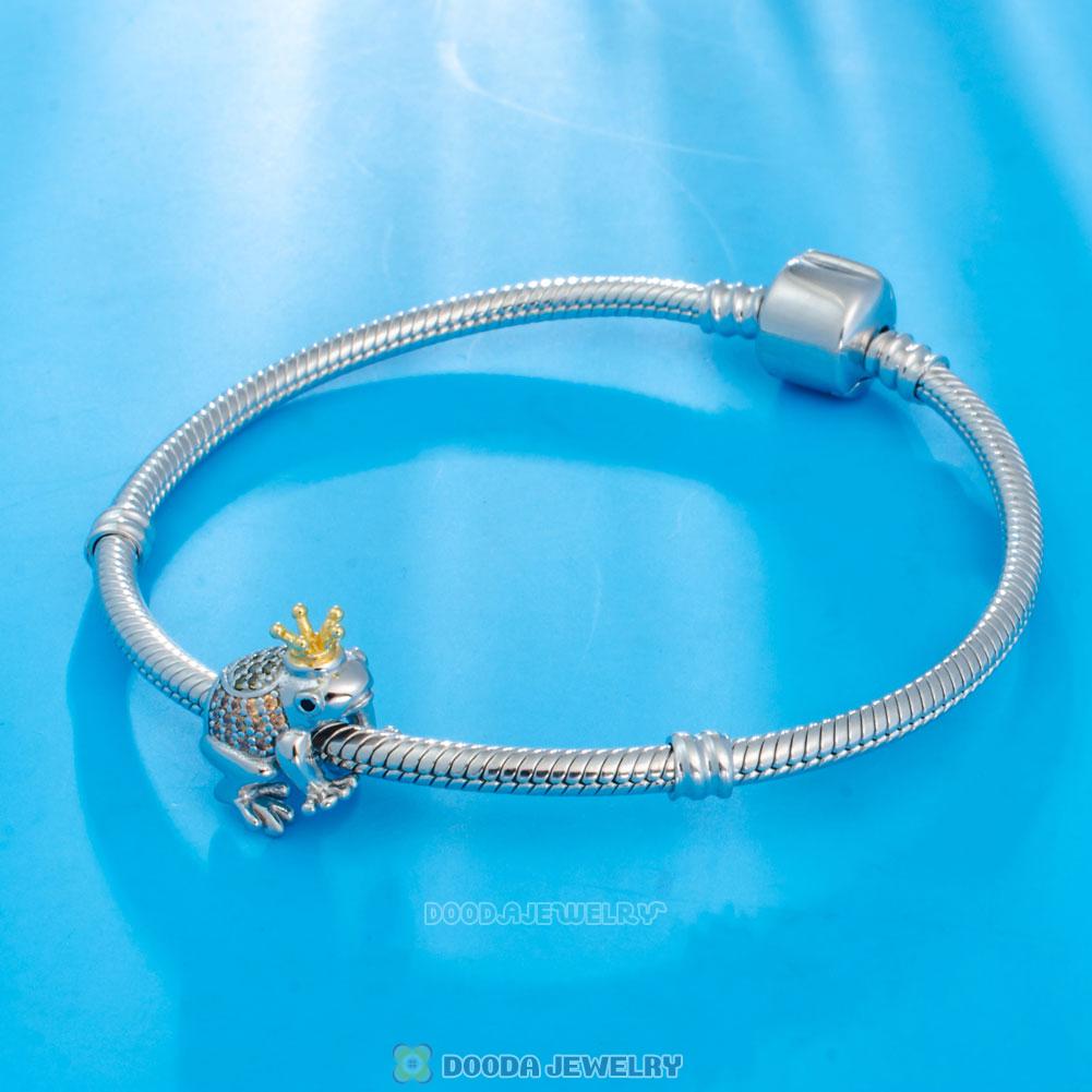 Frog Prince Crown Charms with Stones