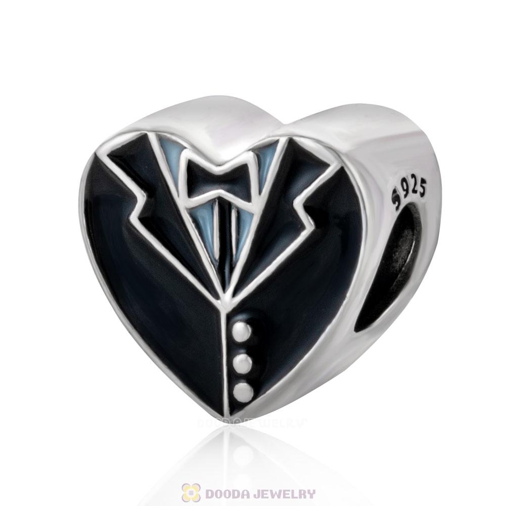 Our Special Day with Black and White Enamel Charm