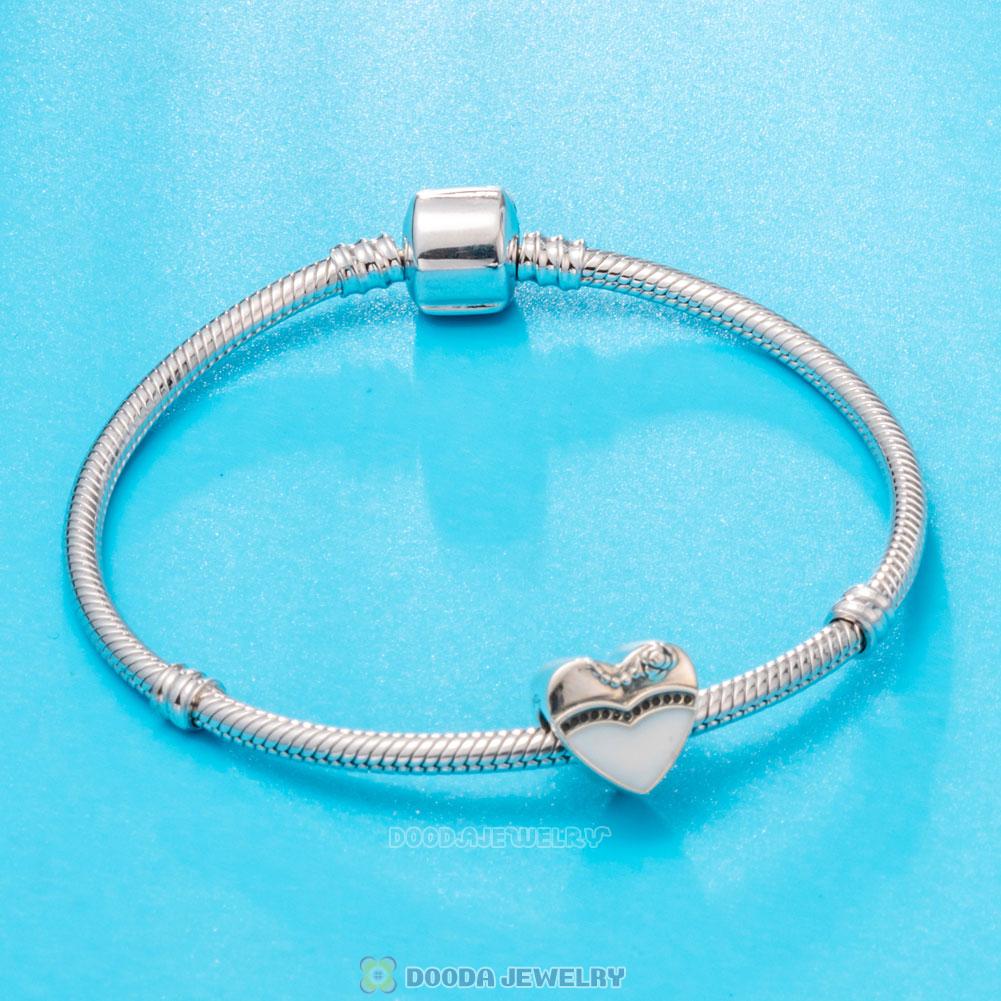 Our Special Day with Black and White Enamel Wedding Charm