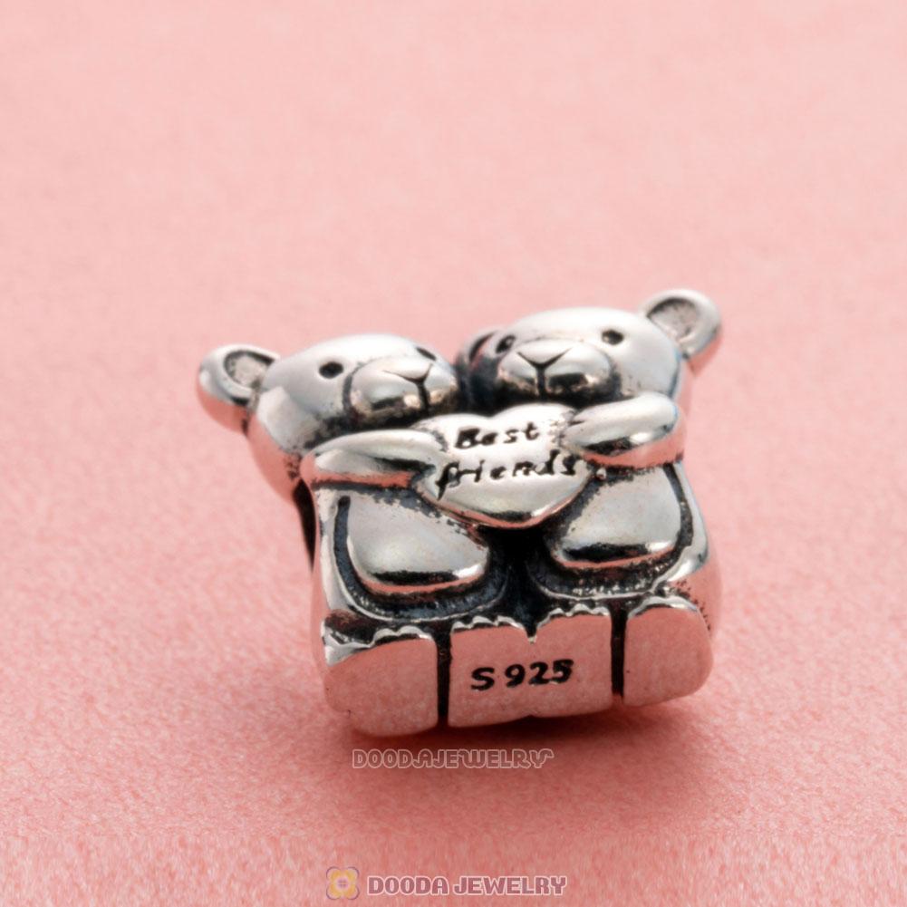 Best Friend Bear Charms Forever Friendships Beads