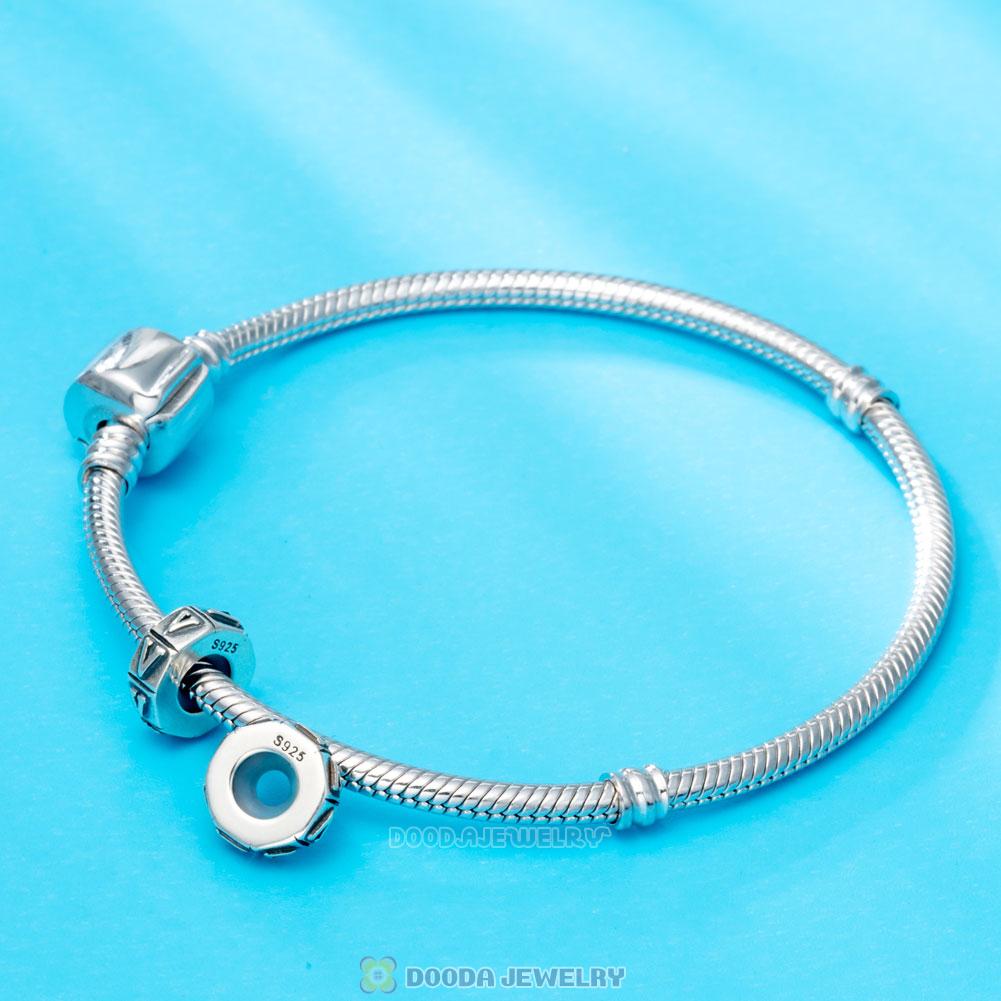 Alphabet Letter V 925 Sterling Silver Rubber Stopper Beads 