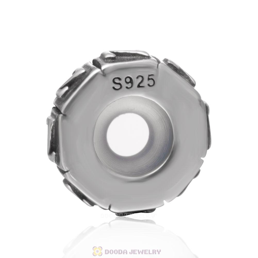 Alphabet Letter Z 925 Sterling Silver Rubber Stopper Beads 