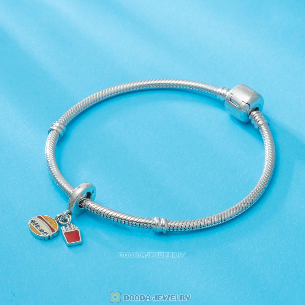 Hamburger and Fries Dangle Charms