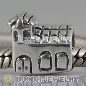 925 Sterling Silver European Style House Charm Beads