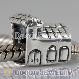 925 Sterling Silver European Style House Charm Beads