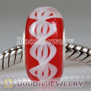 Environmental Material European Murano Glass Rope Beads with 925 Stamped