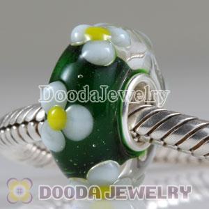 Environmental Material Glass Beads with 925 sterling silver single core
