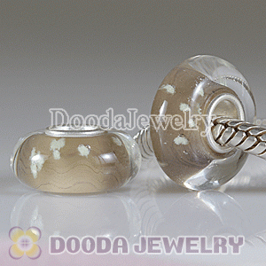 Environmental Material Moonlight Glass Beads with 925 sterling silver single core