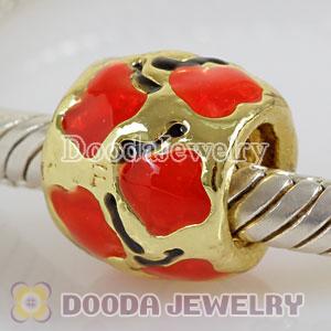 Wholesale gold plated alloy enamel beads