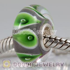 Environmental Murano SimStars Style Glass Beads with 925 Stamped