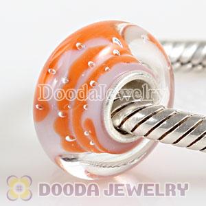 Environmental Murano Largehole Jewelry Glass Beads with 925 Stamped