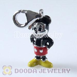 Sterling Silver Tscharm Jewelry Charms Enamel Mickey Mouse