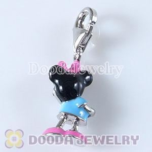 Sterling Silver Tscharm Jewelry Charms Enamel Minnie Mouse