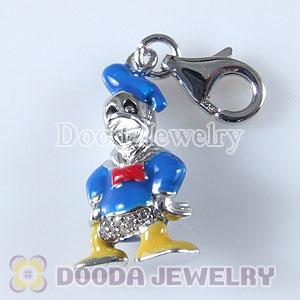 Sterling Silver Tscharm Jewelry Charms Enamel Donald Duck