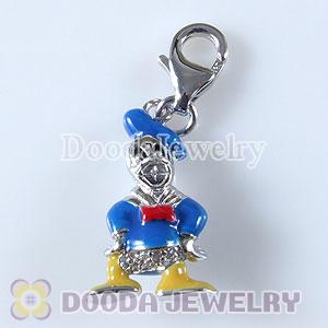 Sterling Silver Tscharm Jewelry Charms Enamel Donald Duck