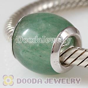 Jade stone beads with 925 silver core for European Bead Bracelets