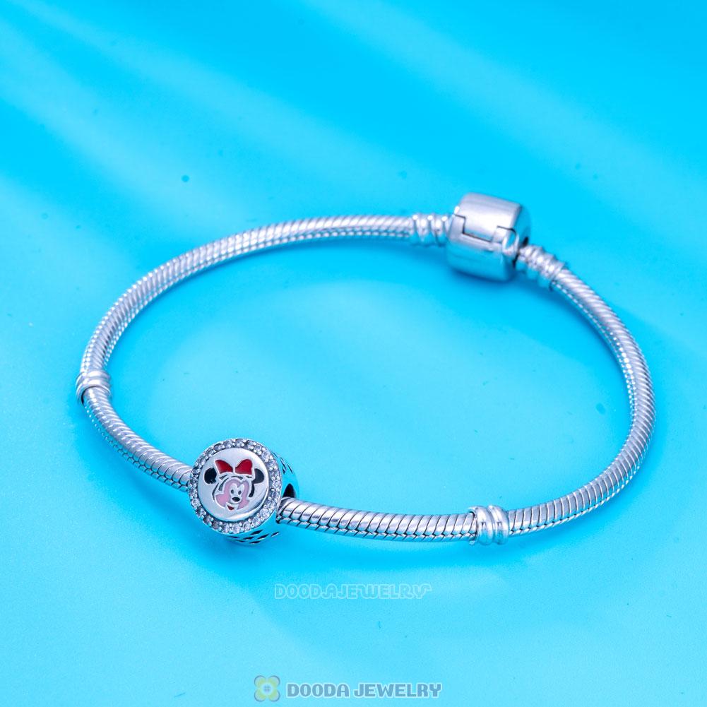 Mickey and Minnie Charm Bead with Enamel