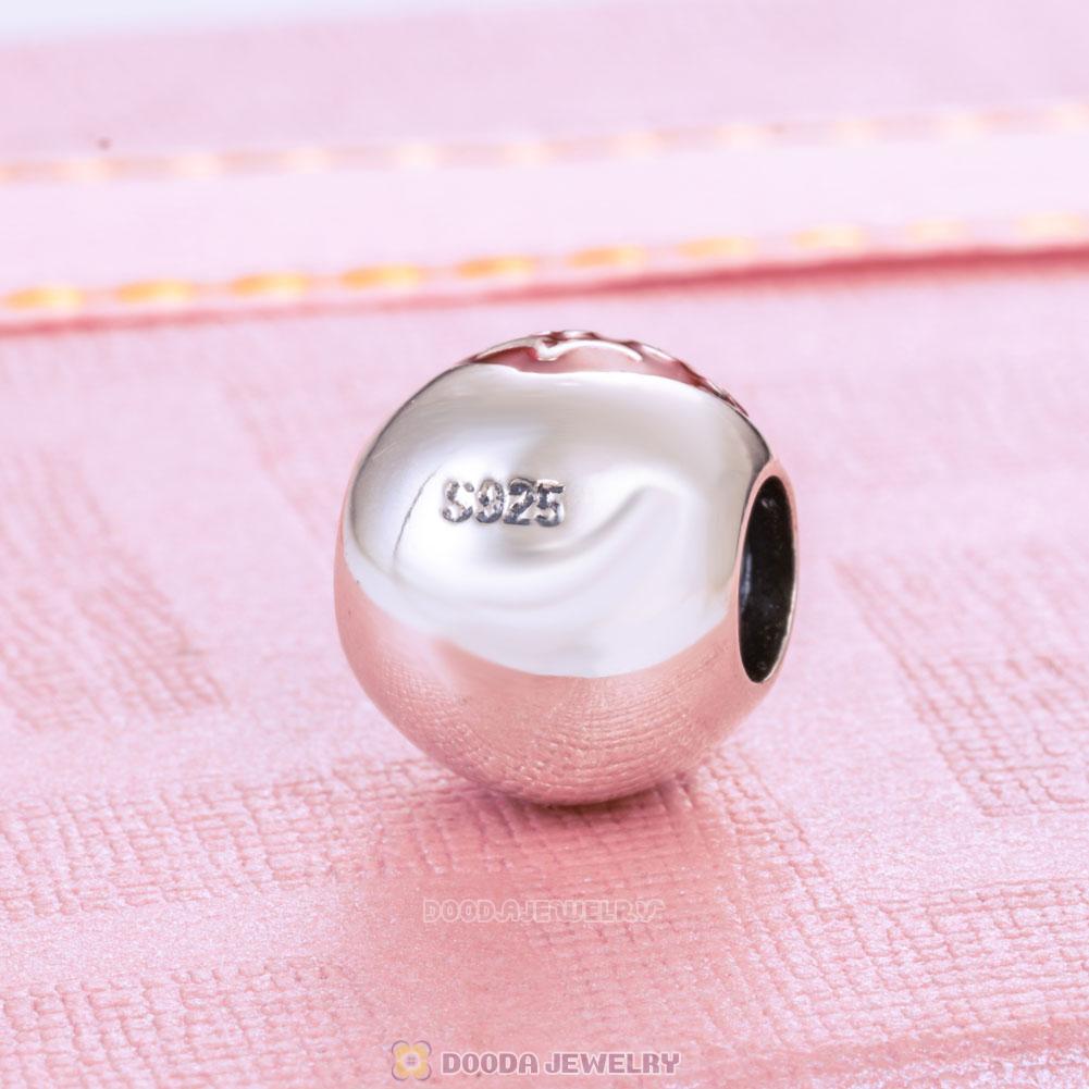 European Nana Charm Round Beads with Red Enamel