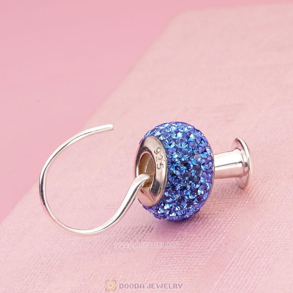 Sterling Silver Sleek Fish Hook Teardrop Earrings fit European Beads