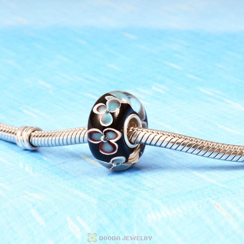 Handmade European Style Soul of Flowers Charm Glass Beads