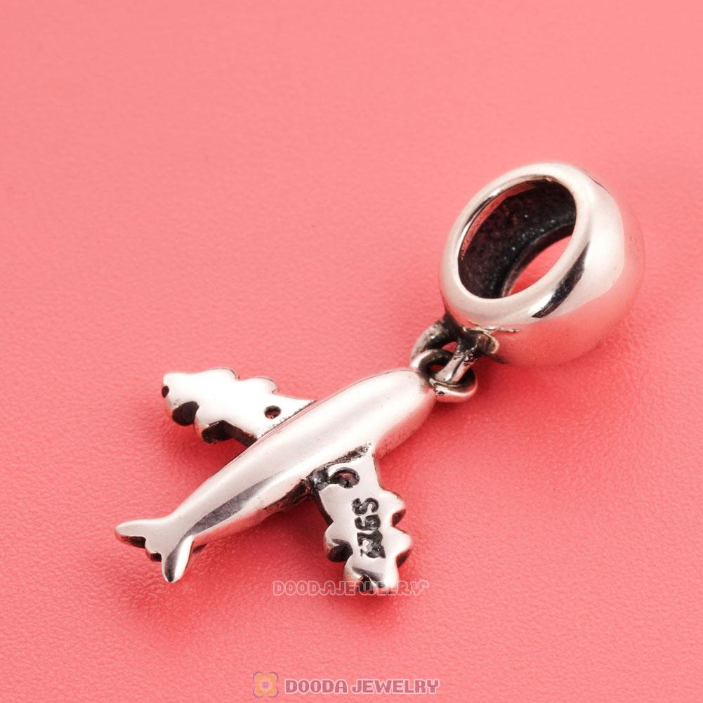 Silver Aeroplane Charm