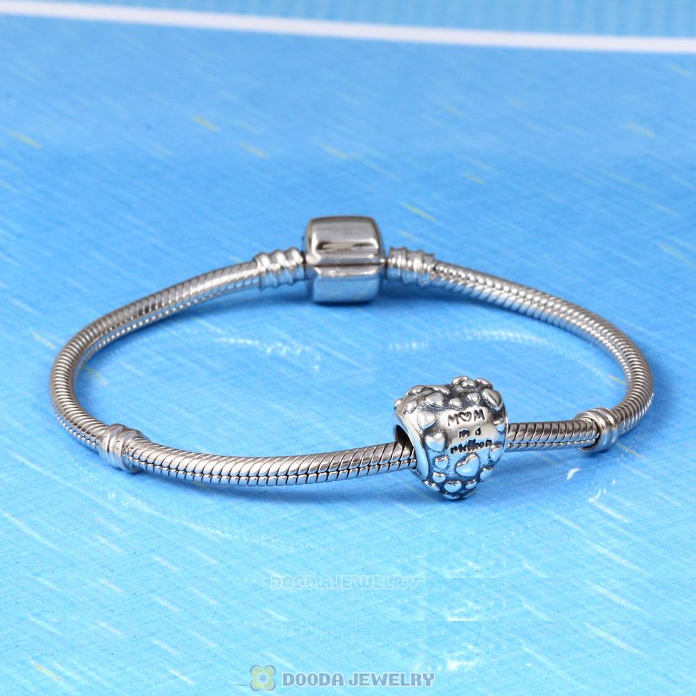 Mum In A Million Red CZ Heart Charm