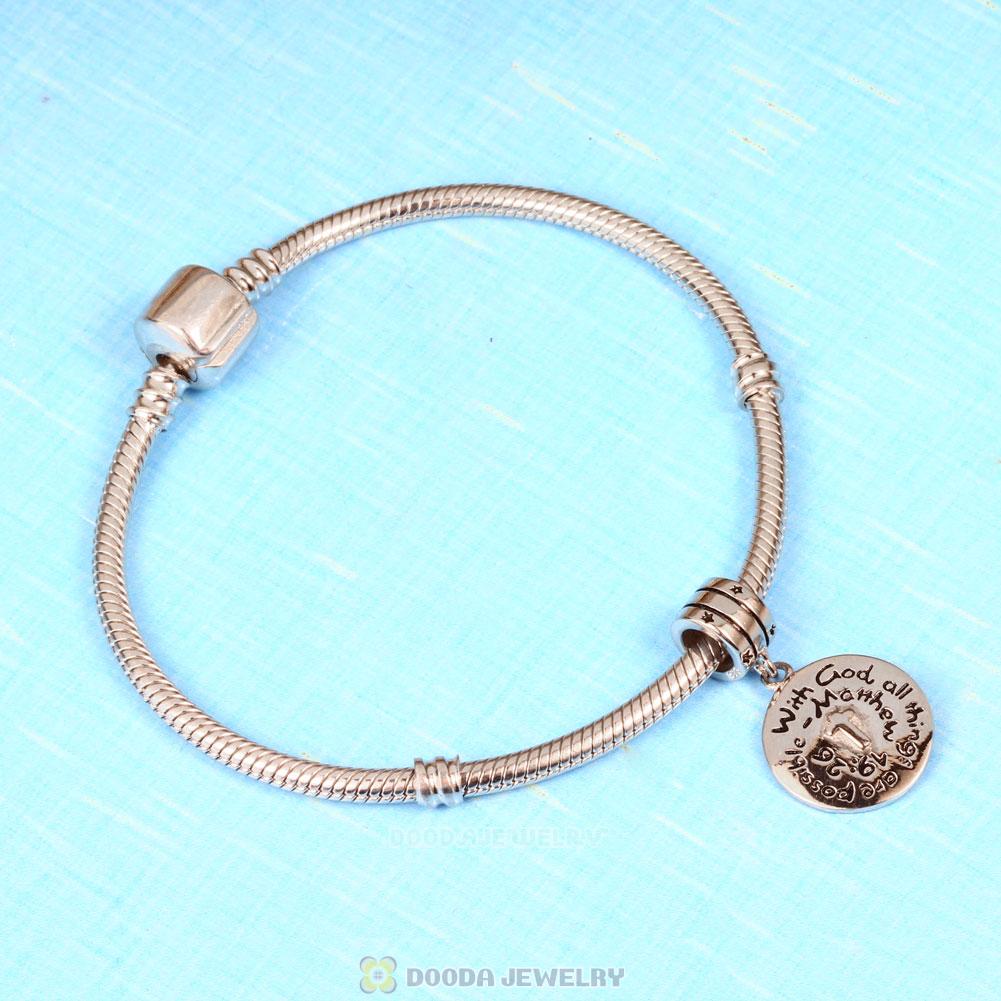 Prayer Cross Charm Dangle Bead