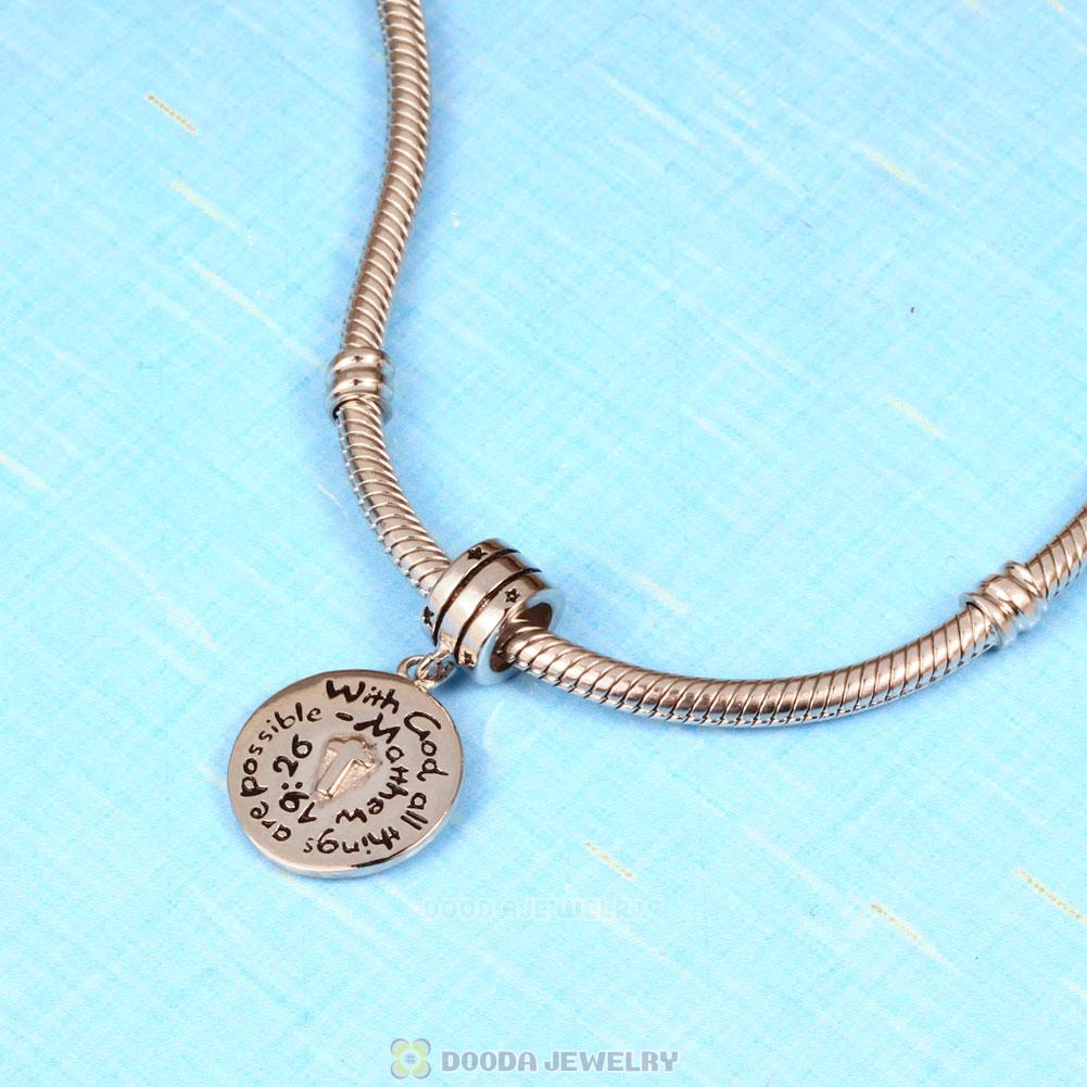 Prayer Cross Charm Dangle Bead