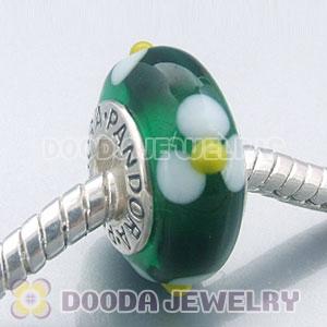 925 sterling silver single core Jewelry murano glass beads with thread