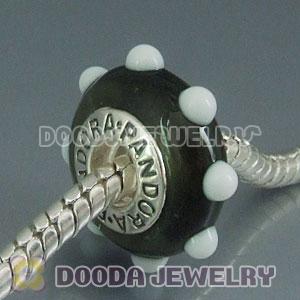 925 sterling silver single core Jewelry murano glass beads with thread