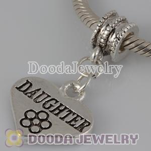 Wholesale European Style Silver Plated Beads Dangle DAUGHTER Charm