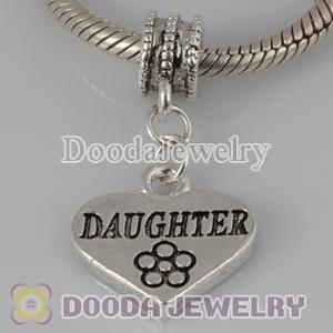 Wholesale European Style Silver Plated Beads Dangle DAUGHTER Charm