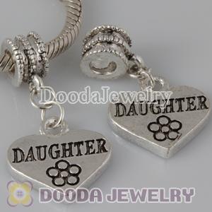 Wholesale European Style Silver Plated Beads Dangle DAUGHTER Charm