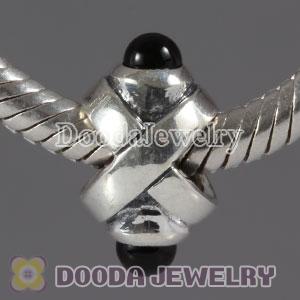 925 Sterling Silver Black Eye Charm Beads fit European Troll Bracelet