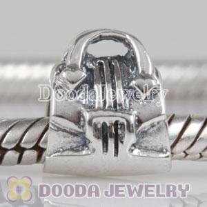 925 Sterling Silver Handbag Charm Beads fit on European Largehole Jewelry Bracelet