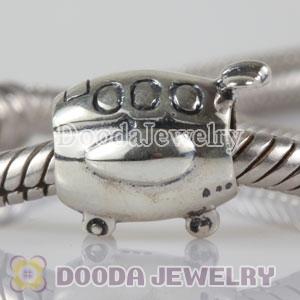 925 Sterling Silver Airplane Beads fit on European Largehole Jewelry Bracelet