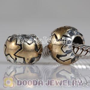 Gold Plated Star Sterling Silver Charms fit European Largehole Jewelry Beads
